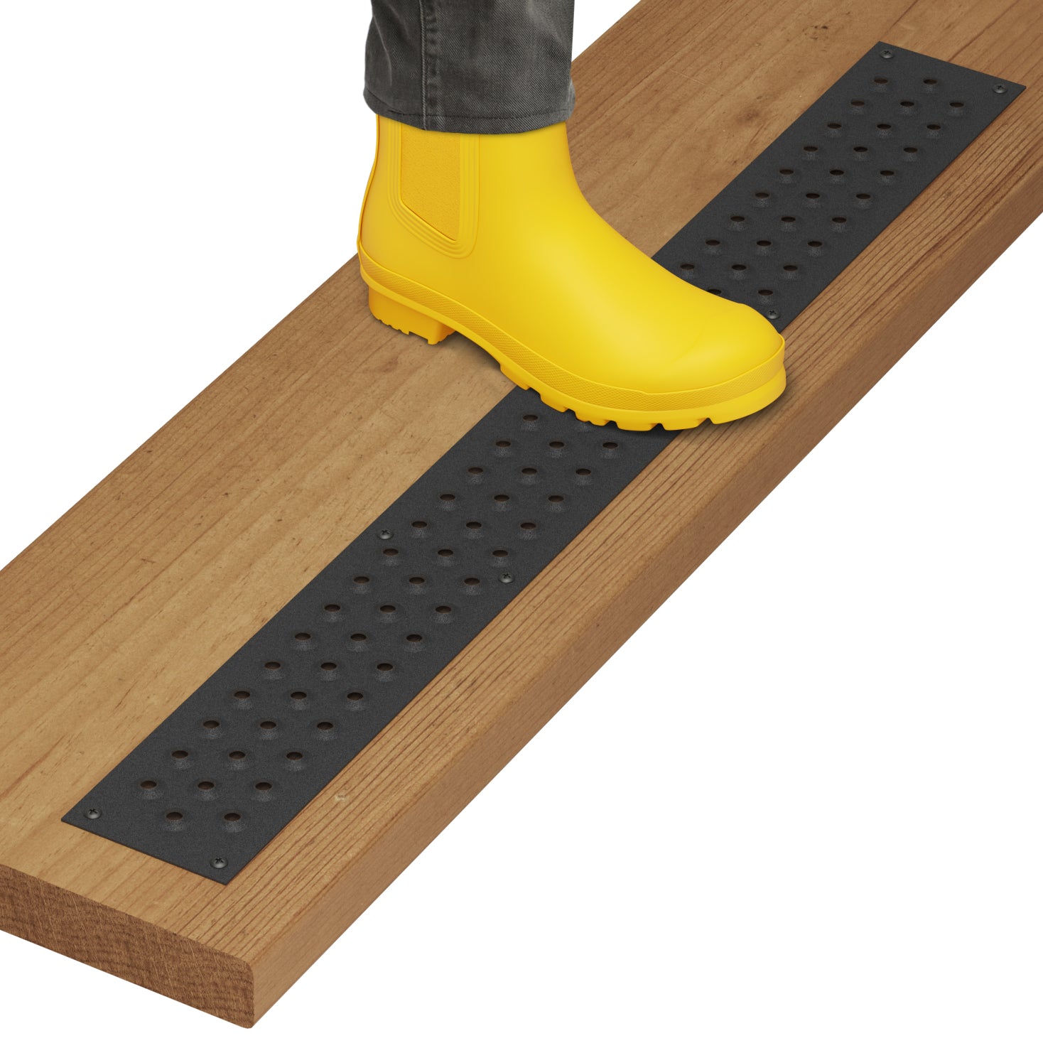 STEADY-STEP Anti-Slip Stair Strip for Outdoor Stairs - Durable Aluminum