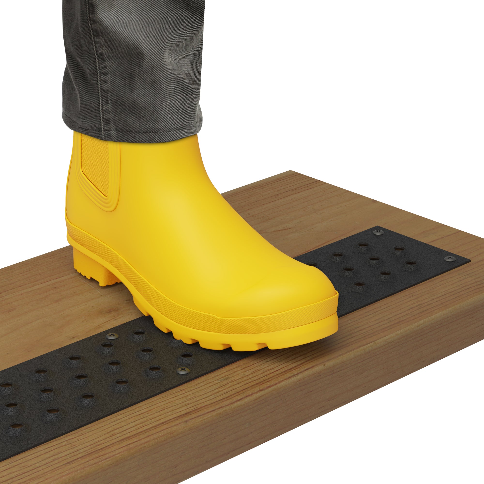 STEADY-STEP Anti-Slip Stair Strip for Outdoor Stairs - Durable Aluminum