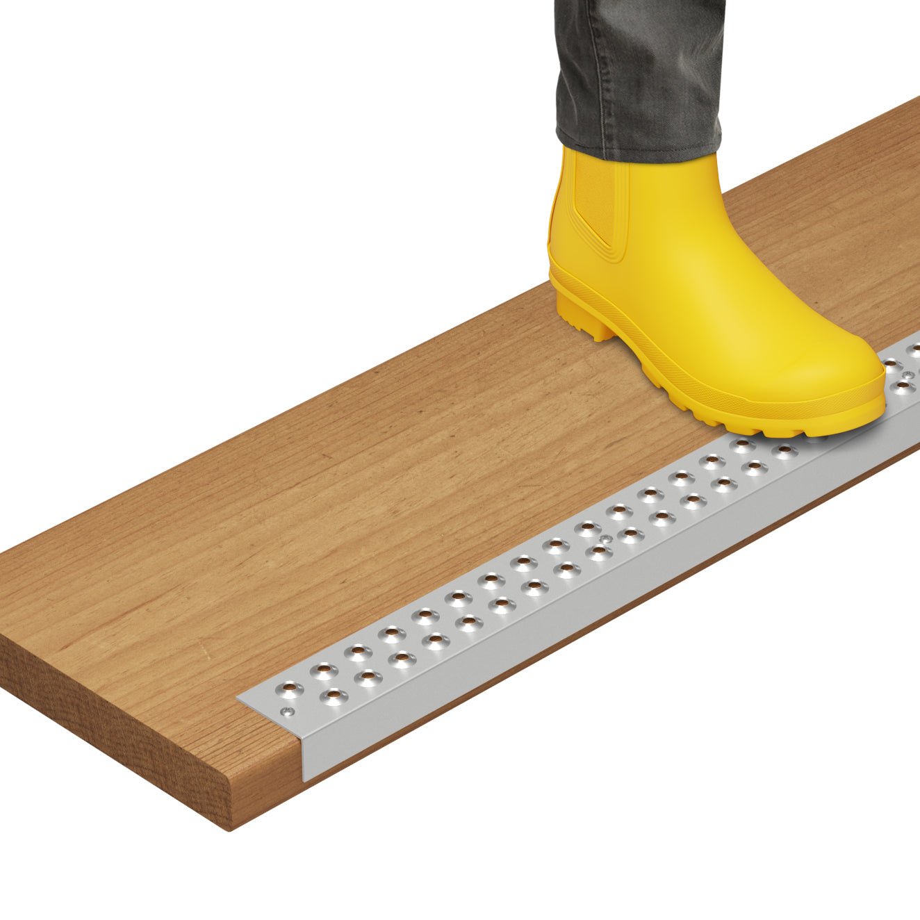 STEADY-STEP Anti-Slip Stair Nosing for Outdoor Stairs - Durable Aluminum