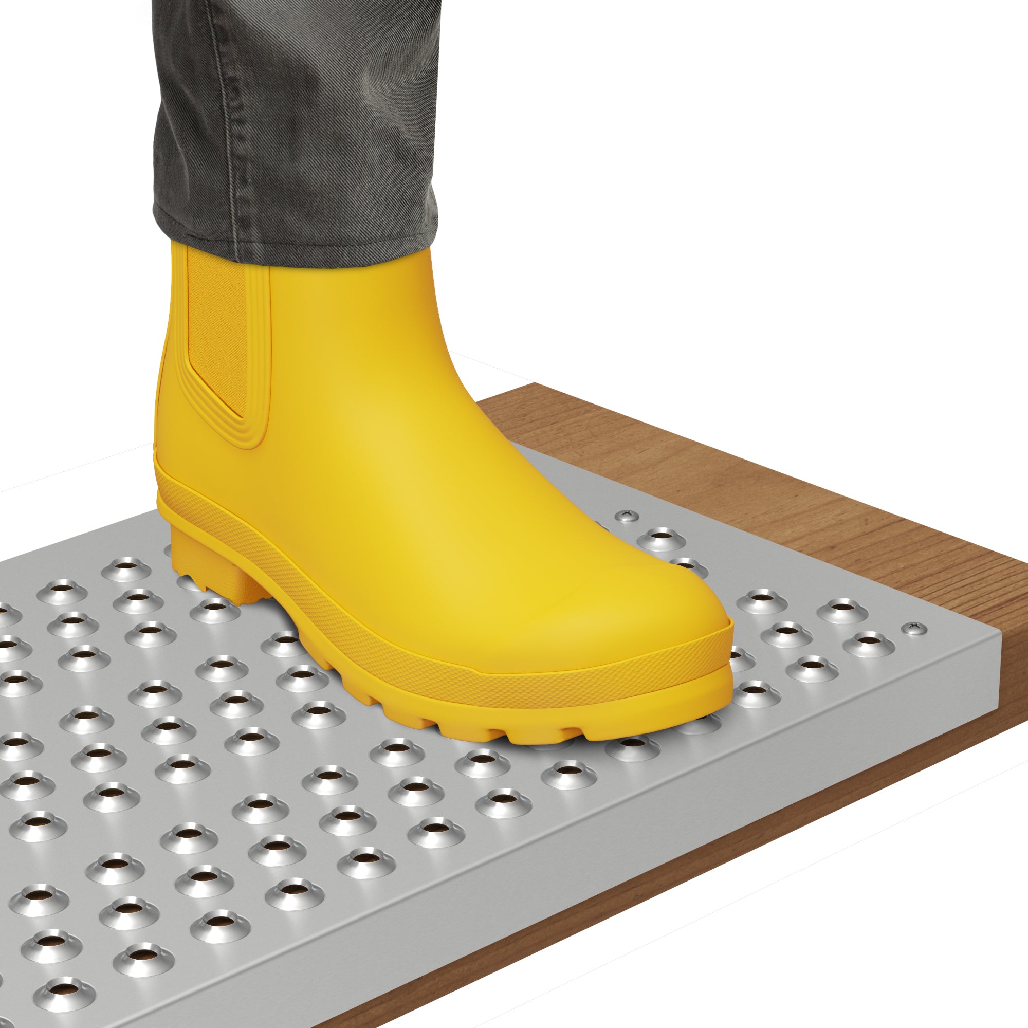 STEADY-STEP Anti-Slip Stair Tread Cover for Outdoor Stairs - Durable Aluminum