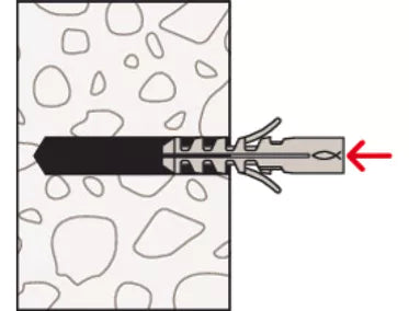 Concrete & Solid Masonry Expansion Plugs with 18.8 Stainless Screws for Anti-Slip Stair Strip