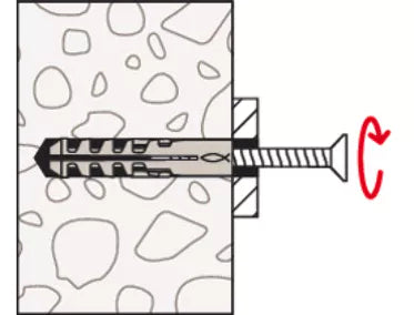 Concrete & Solid Masonry Expansion Plugs with 18.8 Stainless Screws for Anti-Slip Stair Strip