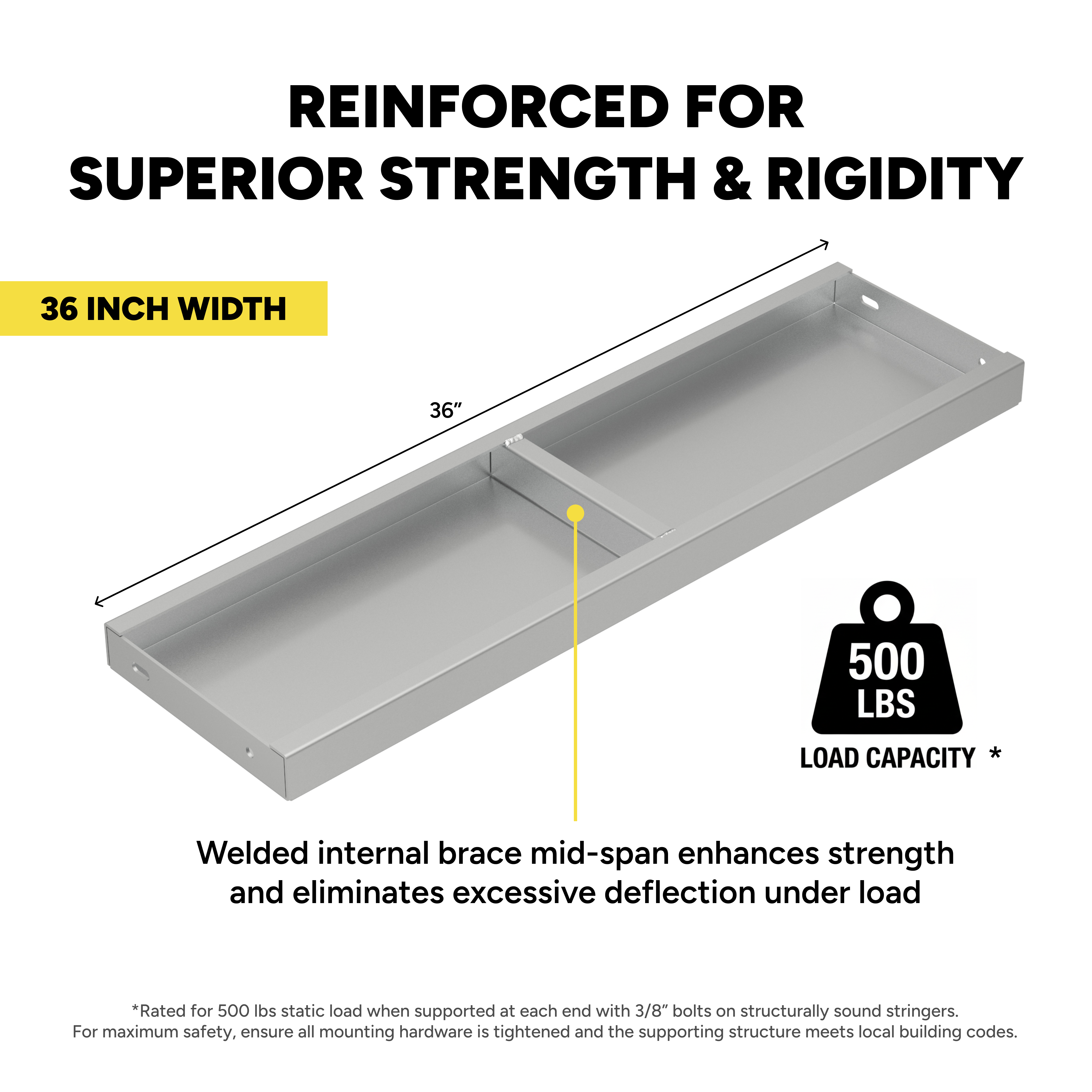 STEADY-STEP Grit-Surface Stair Tread - Heavy Duty Aluminum