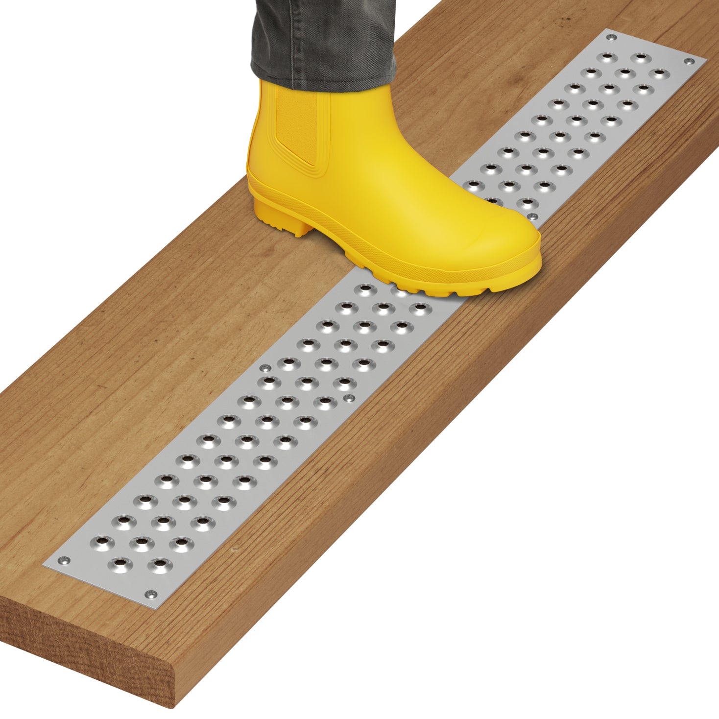 STEADY-STEP Anti-Slip Stair Strip for Outdoor Stairs - Durable Aluminum