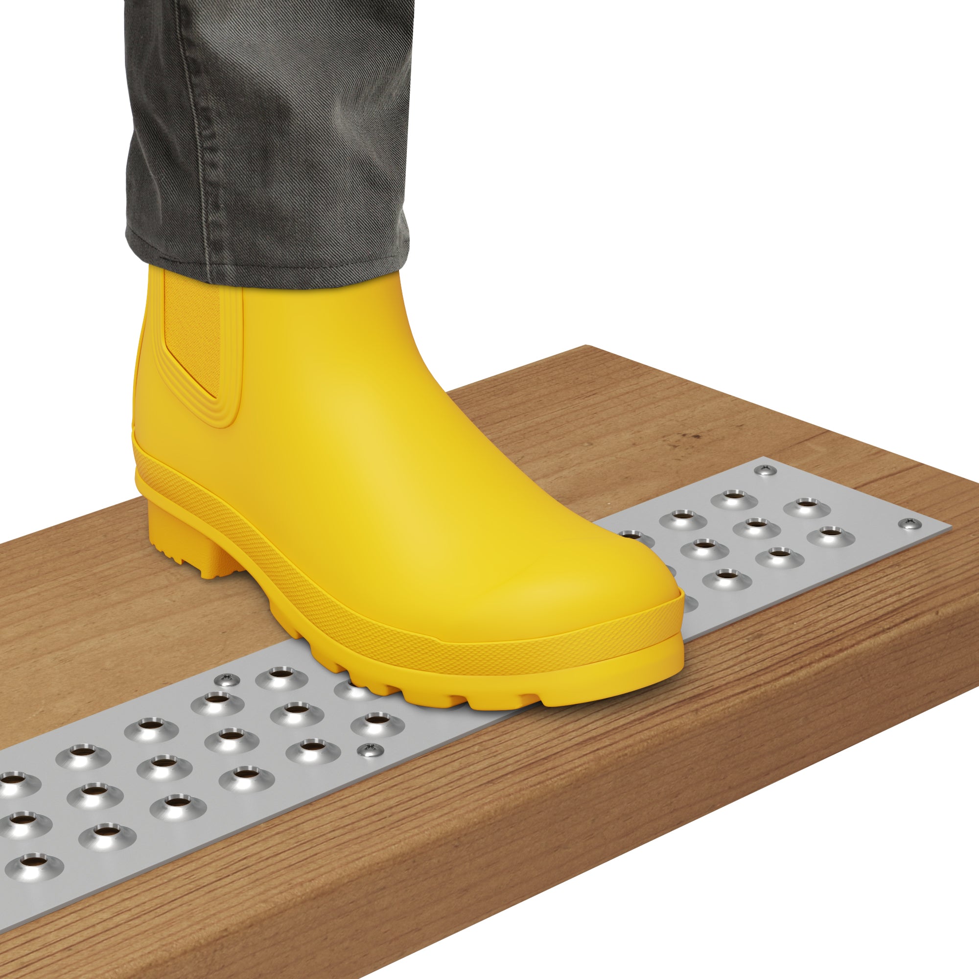 STEADY-STEP Anti-Slip Stair Strip for Outdoor Stairs - Durable Aluminum
