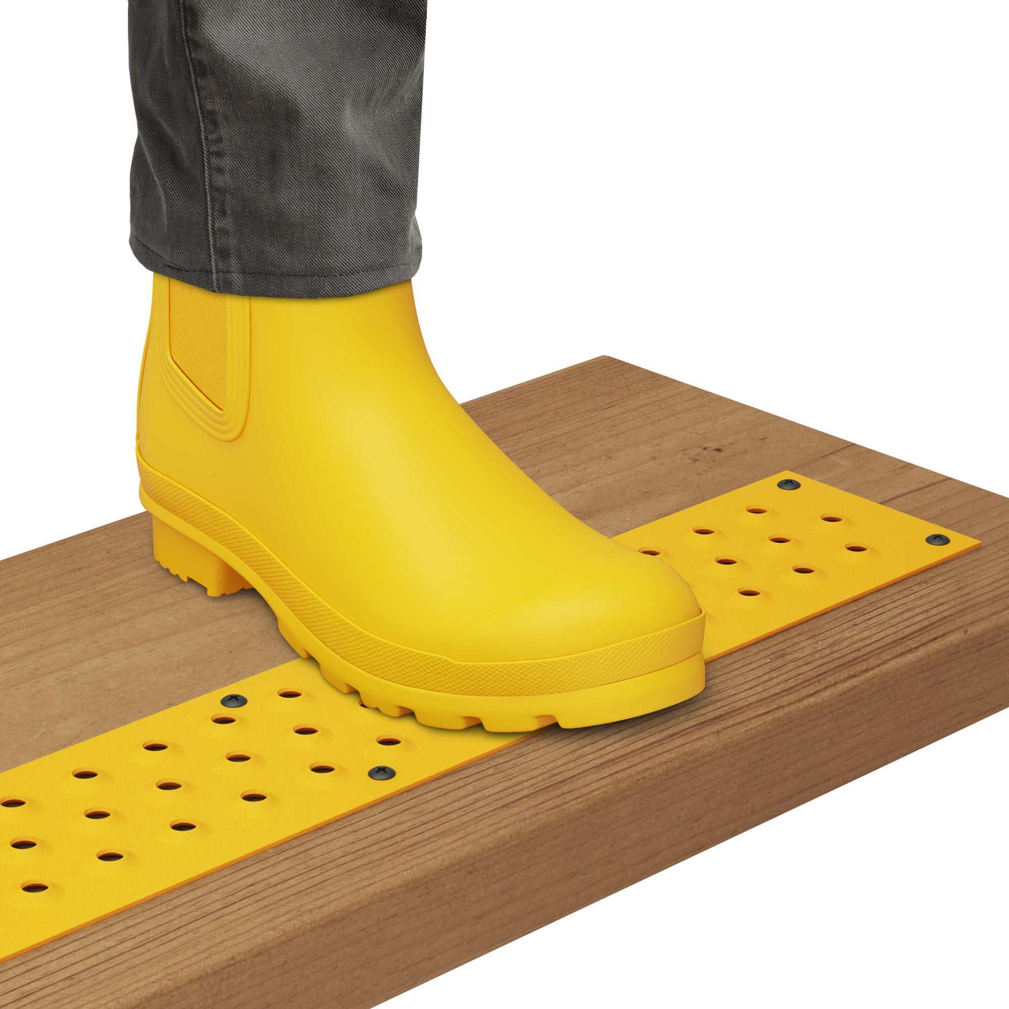 STEADY-STEP Anti-Slip Stair Strip for Outdoor Stairs - Durable Aluminum