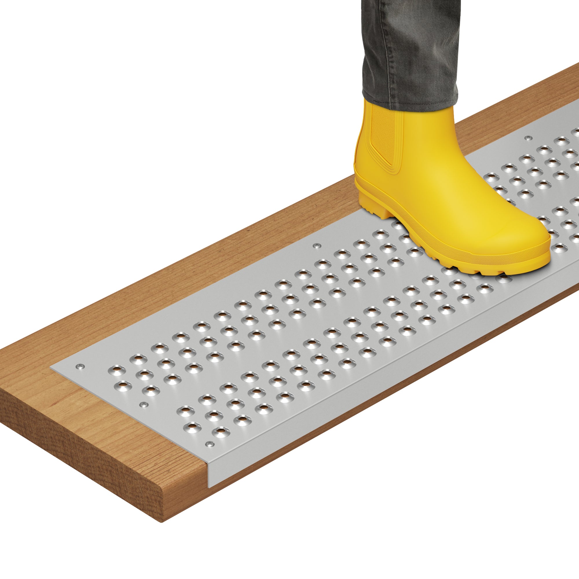 STEADY-STEP Anti-Slip Stair Tread Cover for Outdoor Stairs - Durable Aluminum