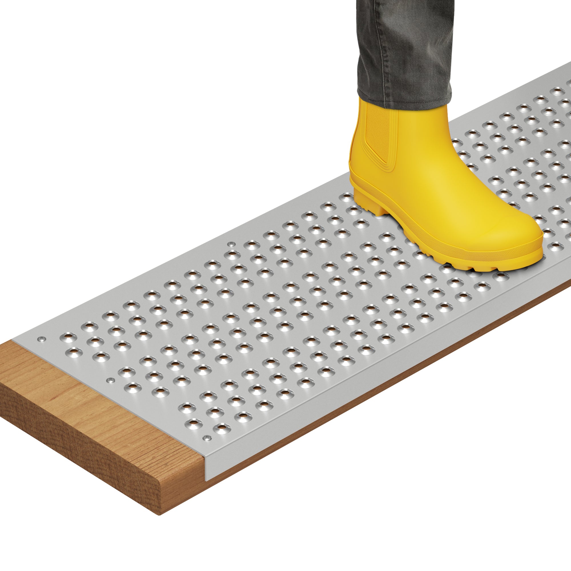 STEADY-STEP Anti-Slip Stair Tread Cover for Outdoor Stairs - Durable Aluminum