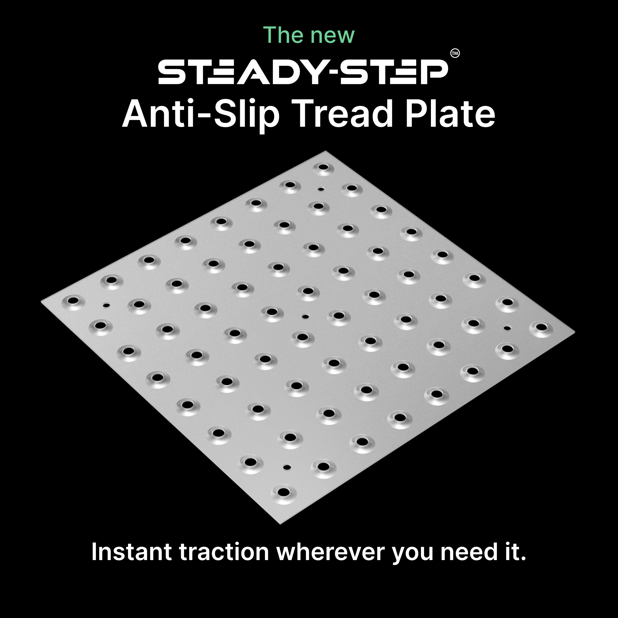 Aluminum Tread Plate (Multipack) - Safe and Slip-Resistant Modular Tiles for Outdoor Use - Easy to Install, Screws Included
